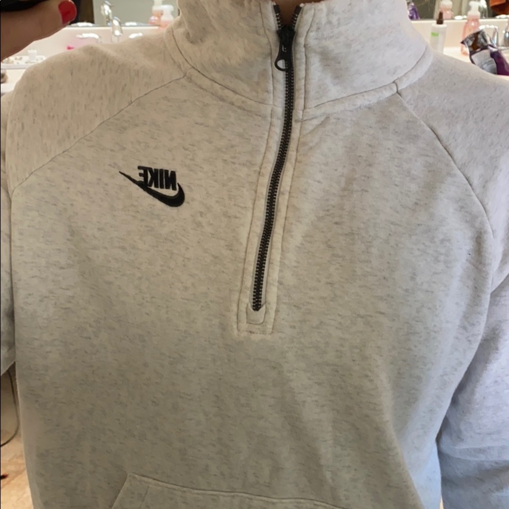 Nike Gray Quarter-Zip Sweatshirt